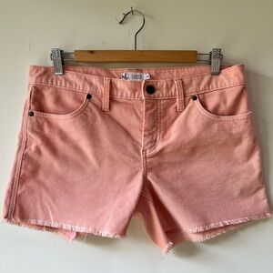 Carve Designs Peach Oahu 4-Inch Inseam Frayed Hem Corduroy Shorts, Size 6